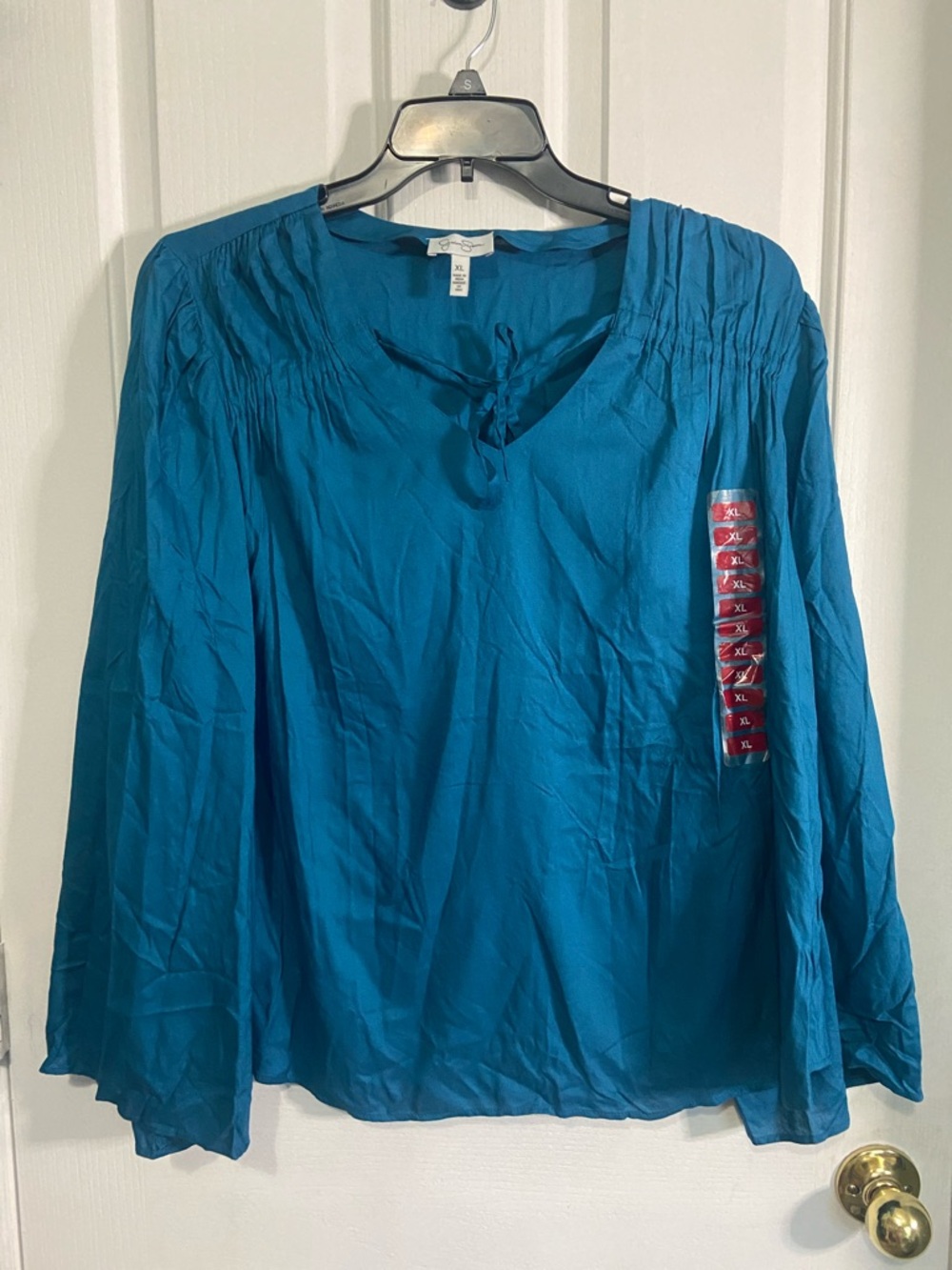 Jessica Simpson Teal Peasant Tunic Top